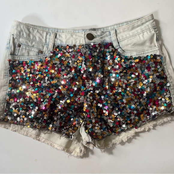 sequin dance costume shorts - Picture 3 of 7